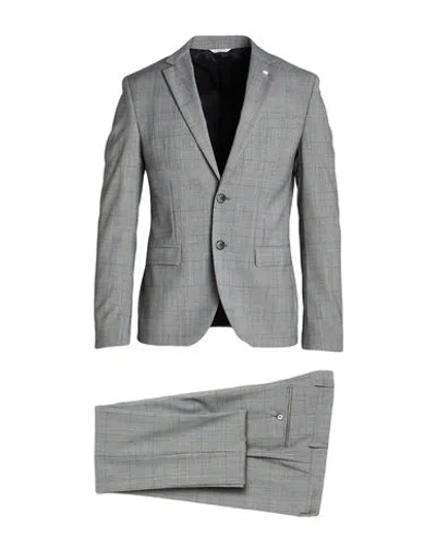 Manuel Ritz Man Suit Grey Size 42 Polyester, Wool, Elastane