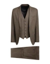 Manuel Ritz Man Suit Khaki Size 40 Polyester, Viscose, Elastane In Beige