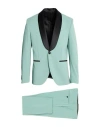 Manuel Ritz Man Suit Light Green Size 40 Polyester, Viscose, Elastane