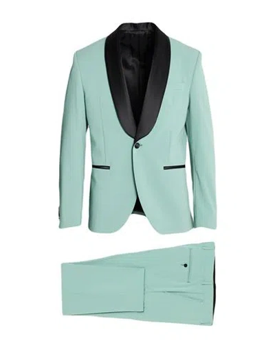 Manuel Ritz Man Suit Light Green Size 40 Polyester, Viscose, Elastane