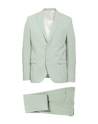Manuel Ritz Man Suit Light Green Size 40 Polyester, Viscose, Elastane