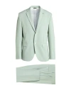 Manuel Ritz Man Suit Light Green Size 42 Polyester, Viscose, Elastane In Green