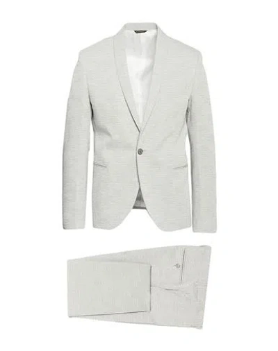 Manuel Ritz Man Suit Light Grey Size 42 Viscose, Cotton In Gray