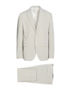 Manuel Ritz Man Suit Beige Size 44 Polyester, Viscose, Elastane In Gray