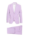 Manuel Ritz Man Suit Lilac Size 42 Polyester, Viscose, Elastane In Purple