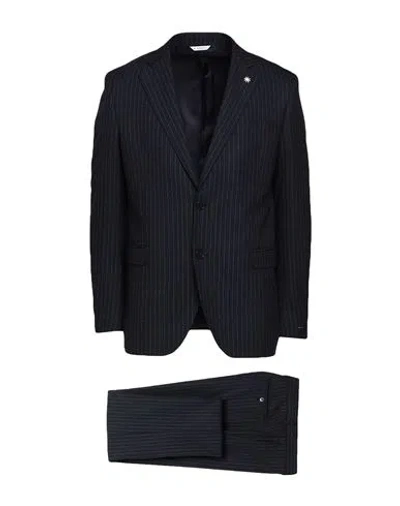 Manuel Ritz Man Suit Midnight Blue Size 40 Polyester, Viscose, Elastane