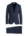 Manuel Ritz Man Suit Midnight Blue Size 40 Virgin Wool In Blue
