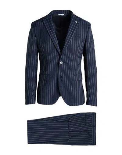Manuel Ritz Man Suit Midnight Blue Size 40 Virgin Wool