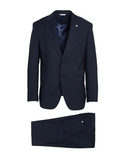 Manuel Ritz Man Suit Midnight Blue Size 40 Virgin Wool
