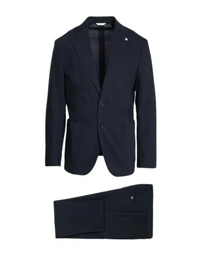 Manuel Ritz Man Suit Midnight Blue Size 40 Virgin Wool, Cotton