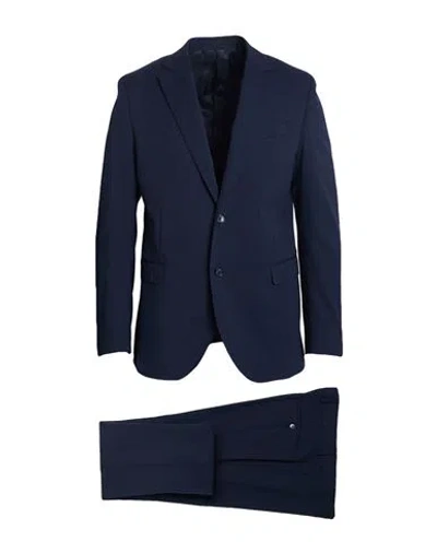 Manuel Ritz Man Suit Midnight Blue Size 40 Wool, Elastane