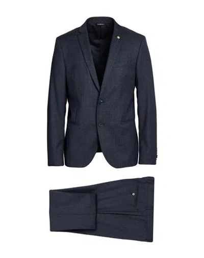 Manuel Ritz Man Suit Midnight Blue Size 42 Virgin Wool