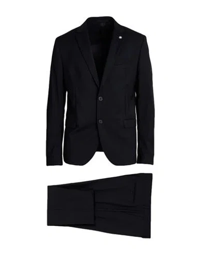 Manuel Ritz Man Suit Midnight Blue Size 44 Polyester, Viscose, Elastane