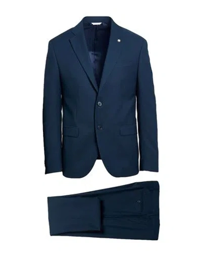 Manuel Ritz Man Suit Midnight Blue Size 44 Polyester, Viscose, Elastane