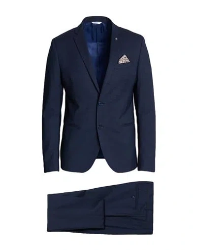 Manuel Ritz Man Suit Midnight Blue Size 44 Virgin Wool, Polyamide, Elastane