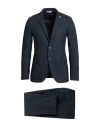 Manuel Ritz Man Suit Midnight Blue Size 46 Polyester, Viscose, Elastane In Blue