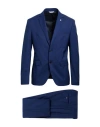 Manuel Ritz Man Suit Blue Size 44 Virgin Wool, Polyester, Elastane In Navy