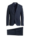 Manuel Ritz Man Suit Navy Size 40 Polyester, Viscose, Elastane In Navy