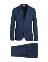 Manuel Ritz Man Suit Navy Size 42 Polyester, Wool, Elastane In Navy