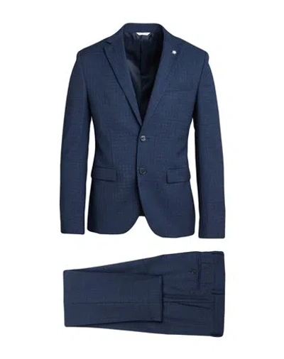 MANUEL RITZ MANUEL RITZ MAN SUIT NAVY SIZE 42 POLYESTER, WOOL, ELASTANE