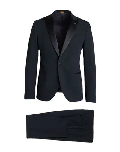 Manuel Ritz Man Suit Navy Size 36 Polyester, Viscose, Elastane