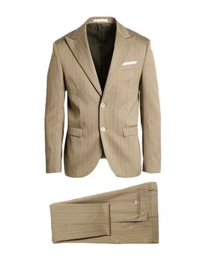 Manuel Ritz Man Suit Sage Green Size 38 Polyester, Elastane, Viscose