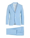 Manuel Ritz Man Suit Sky Blue Size 36 Polyester, Viscose, Elastane