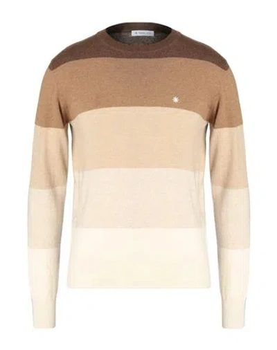 Manuel Ritz Man Sweater Beige Size L Polyamide, Wool, Viscose, Cashmere