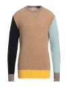 Manuel Ritz Man Sweater Camel Size L Acrylic, Polyamide, Alpaca Wool, Wool, Elastane In Beige