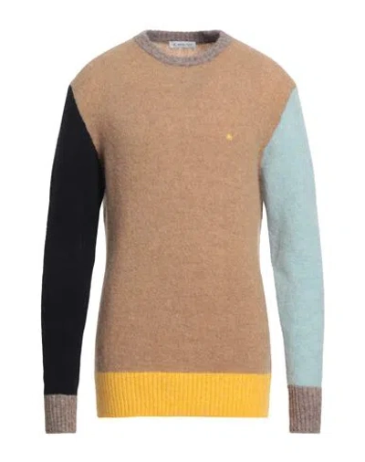 Manuel Ritz Man Sweater Camel Size L Acrylic, Polyamide, Alpaca Wool, Wool, Elastane In Beige