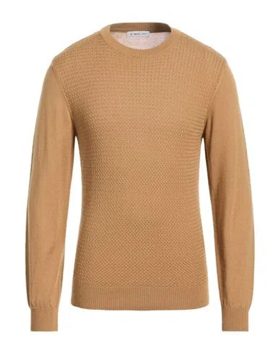 Manuel Ritz Man Sweater Camel Size S Wool, Acrylic In Brown