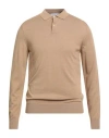 Manuel Ritz Man Sweater Camel Size Xl Acrylic, Polyamide, Wool In Neutral
