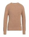 Manuel Ritz Man Sweater Camel Size L Acrylic, Wool, Viscose, Alpaca Wool In Beige