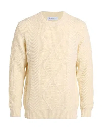 Manuel Ritz Man Sweater Cream Size S Acrylic, Wool In Neutral
