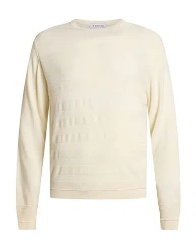 Manuel Ritz Man Sweater Cream Size Xl Wool, Acrylic In White