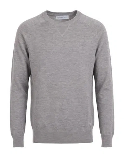 Manuel Ritz Man Sweater Grey Size L Virgin Wool, Acrylic In Gray