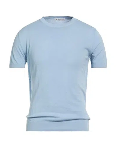 Manuel Ritz Man Sweater Light Blue Size 3xl Cotton