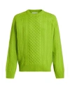 Manuel Ritz Man Sweater Lime Green Size S Wool, Polyamide