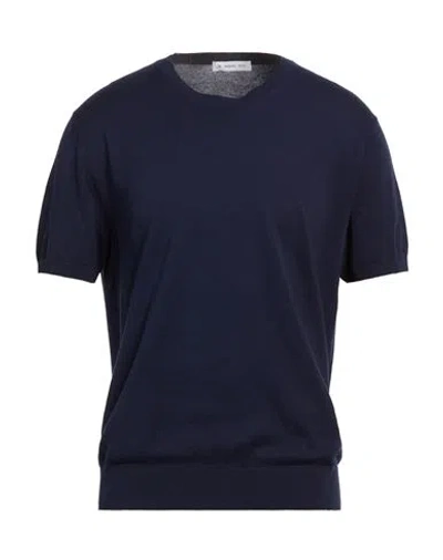 Manuel Ritz Man Sweater Midnight Blue Size 3xl Cotton
