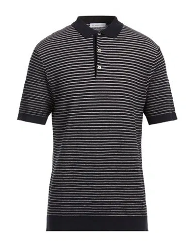 Manuel Ritz Man Sweater Midnight Blue Size L Linen, Cotton In Black