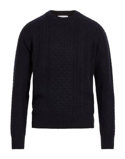 Manuel Ritz Man Sweater Midnight Blue Size Xxl Wool, Polyamide In Black