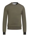 Manuel Ritz Man Sweater Military Green Size M Merino Wool, Acrylic