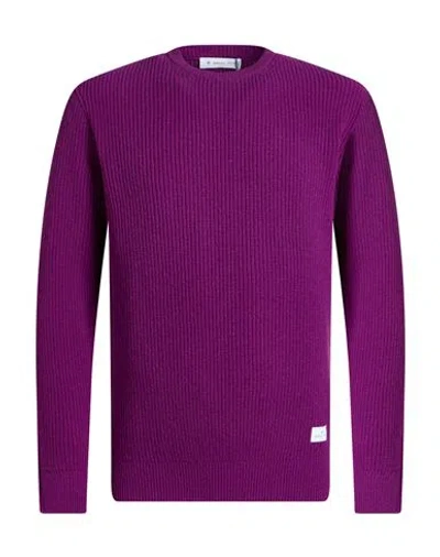 Manuel Ritz Man Sweater Purple Size M Wool, Polyamide