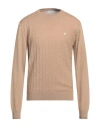 Manuel Ritz Man Sweater Sand Size Xxl Wool In Beige