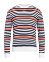 Manuel Ritz Man Sweater White Size Xl Cotton