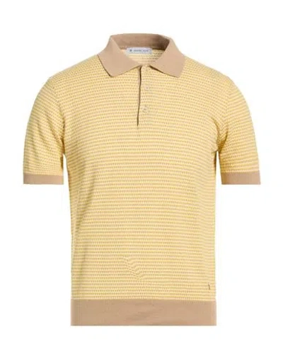 Manuel Ritz Man Sweater Yellow Size Xl Cotton In Multi
