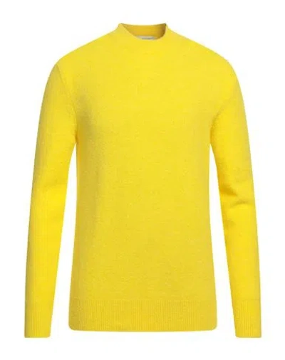 Manuel Ritz Man Sweater Yellow Size Xxl Synthetic Fibers, Wool, Viscose, Mohair Wool, Elastane