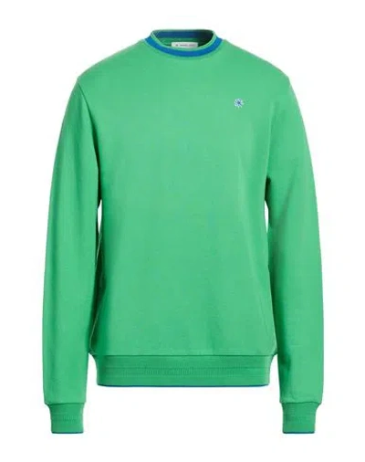 Manuel Ritz Man Sweatshirt Green Size L Cotton