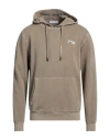 Manuel Ritz Man Sweatshirt Khaki Size S Cotton, Elastane In Beige