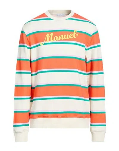 Manuel Ritz Man Sweatshirt Orange Size L Cotton In Multi
